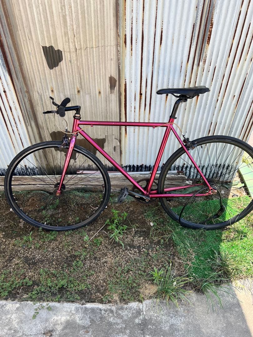 ピストバイク シングルスピード 自転車 パープル グラデーション
