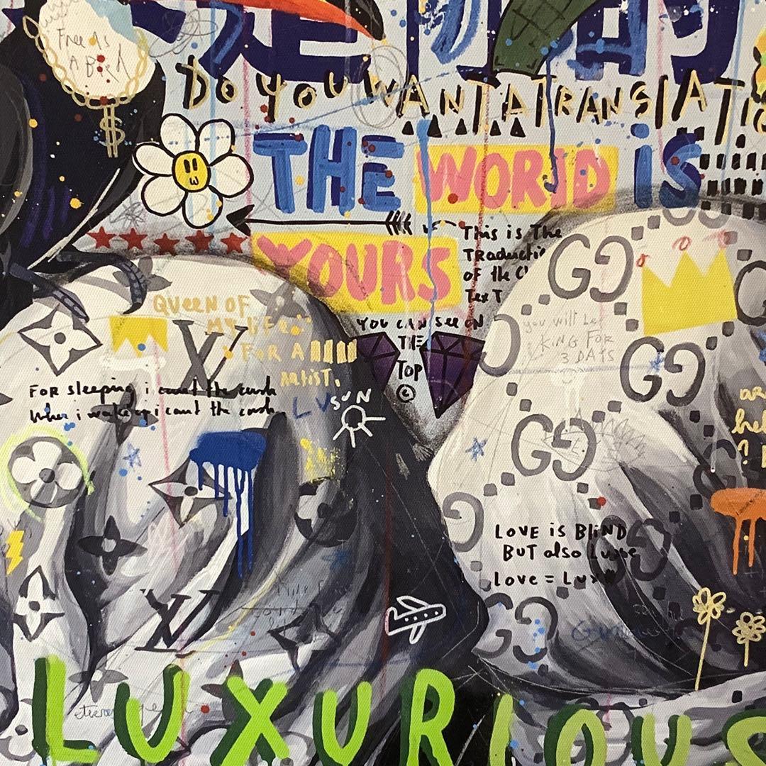 ルネ・マグリット　パロディー　アート　40×40cm インテリア　ブランドロゴ