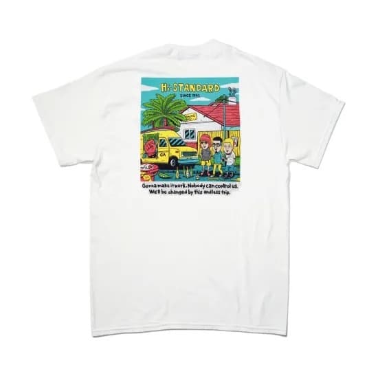 新品 XXL Hi-STANDARD TM paint TEE WHITE