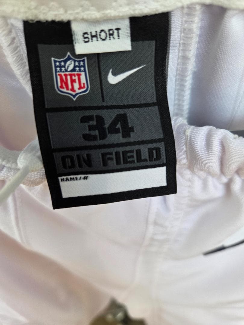 NIKE NFL ゲームパンツ 白 サイズ34 SHORT ON FIELD