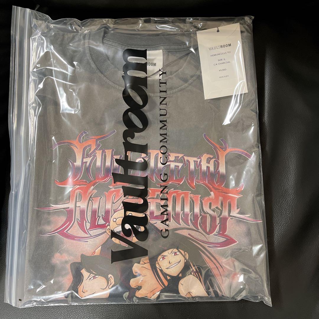 新品 vaultroom 鋼の錬金術師 Tシャツ L ホムンクルス　チャコール