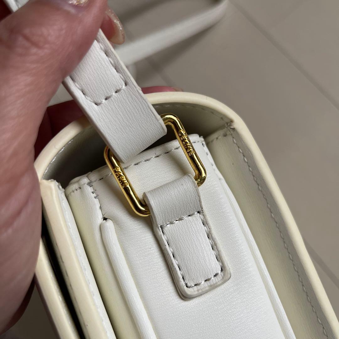 CELINE ホワイト ショルダーバッグ