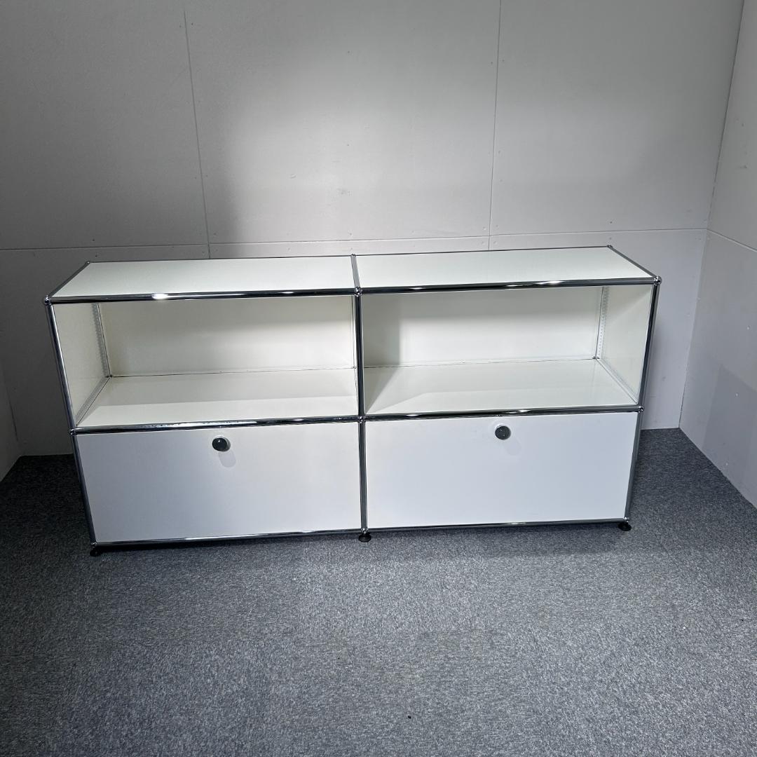 【美品】USM Haller キャビネット2列2段 ピュアホワイト