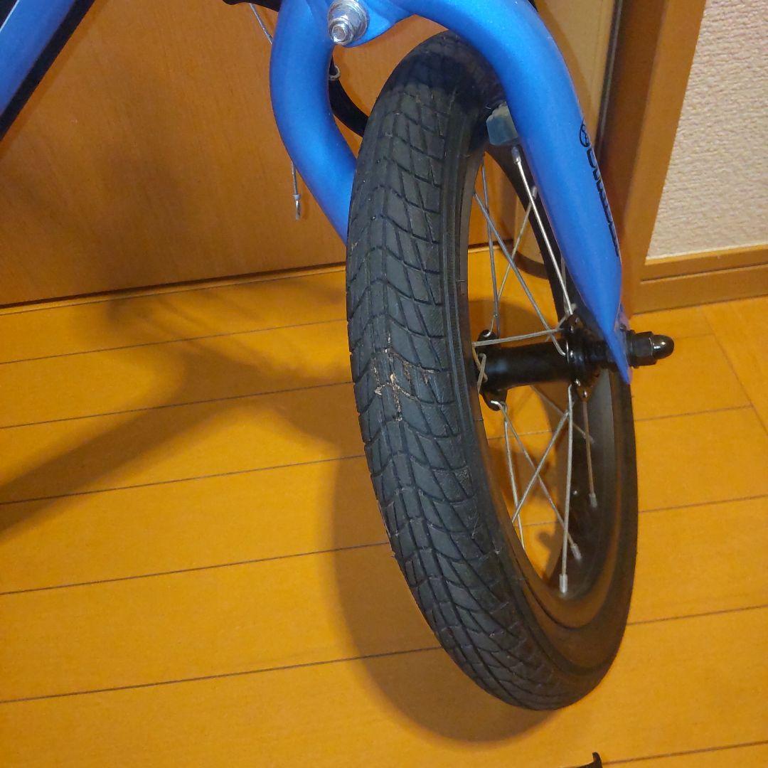 STRIDER 14x ブルー スタンド 補助輪付き