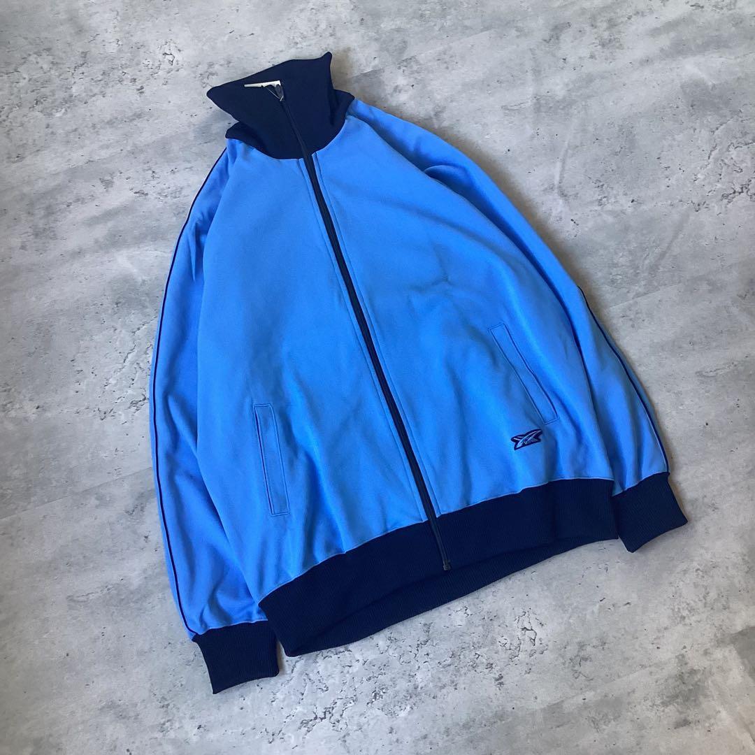 asics アシックス　テーラードジャケット　ジャージ　ブルー