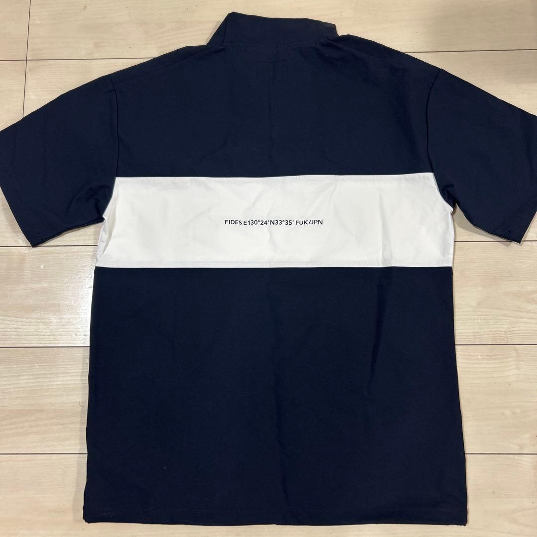 FIDES GOLF ネイビー ジップアップシャツ S