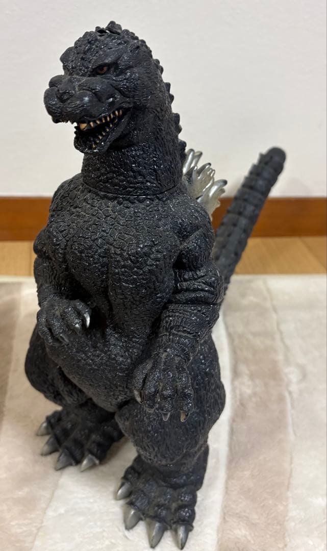 【当時物】バンダイ ゴジラ1991日本製ソフビ フィギュア 箱付ジャンク頭部破損