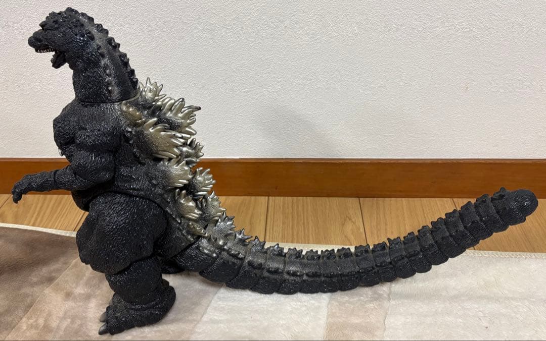 【当時物】バンダイ ゴジラ1991日本製ソフビ フィギュア 箱付ジャンク頭部破損