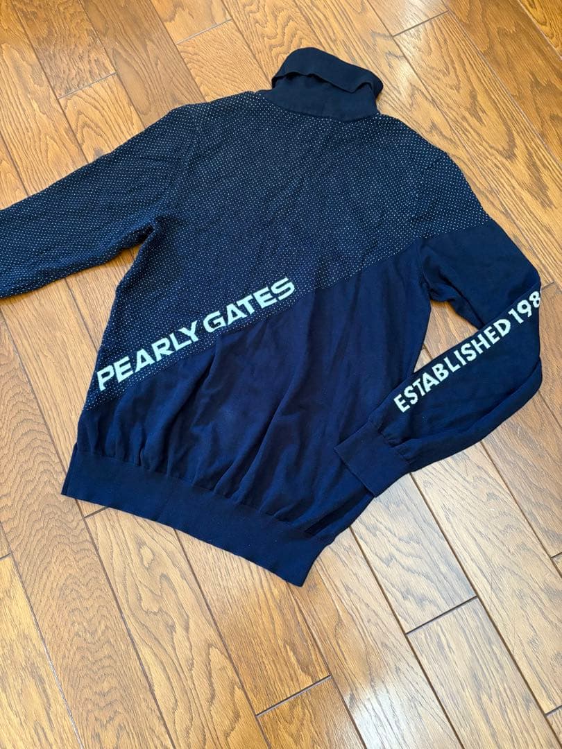 高級！PEARLY GATES タートルネック ニット ゴルフウェア サイズ5