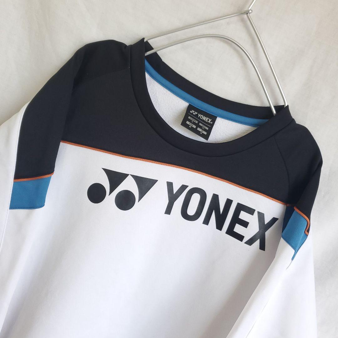YONEX バドミントン 長袖 ウェア カットソー 白 ホワイト 柄