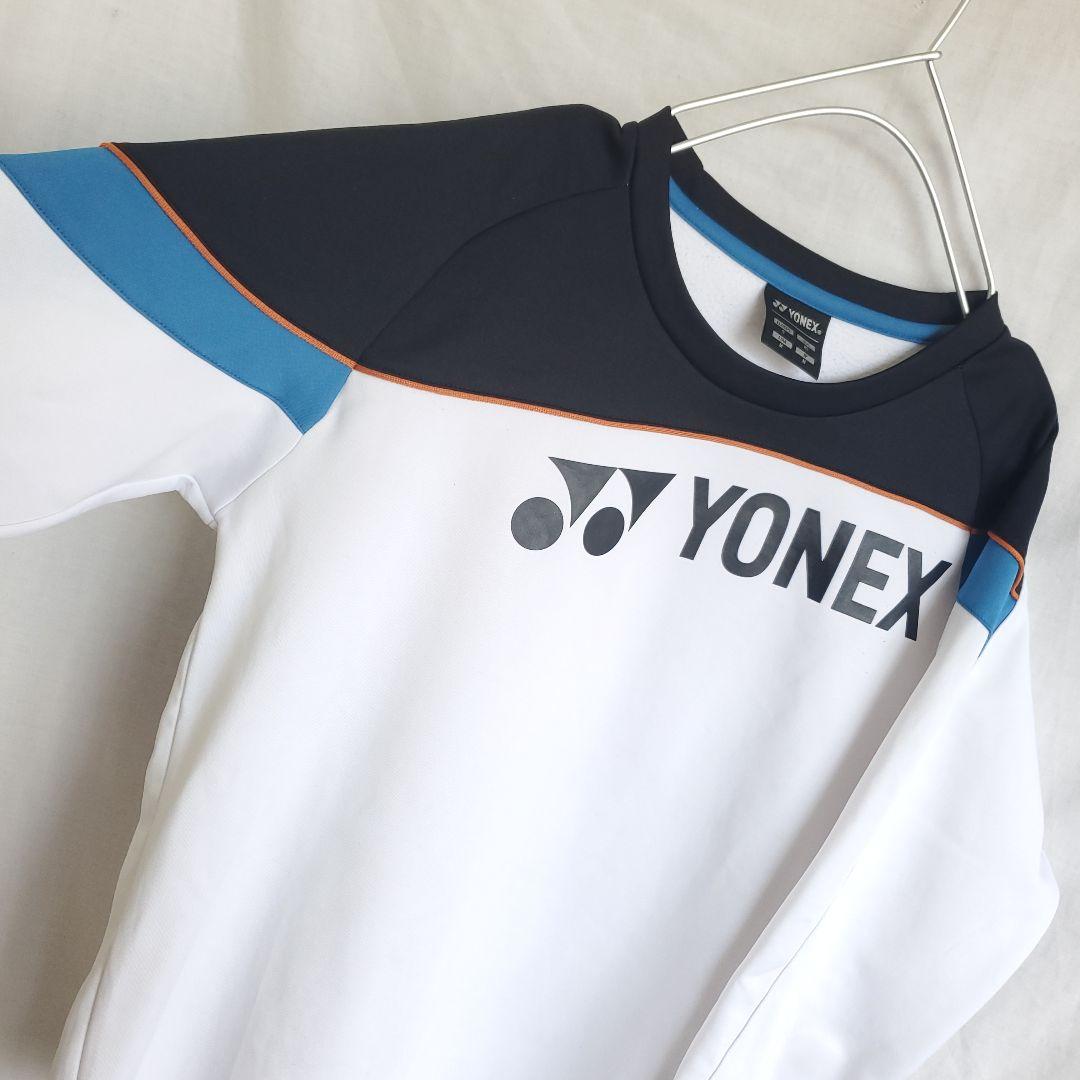 YONEX バドミントン 長袖 ウェア カットソー 白 ホワイト 柄