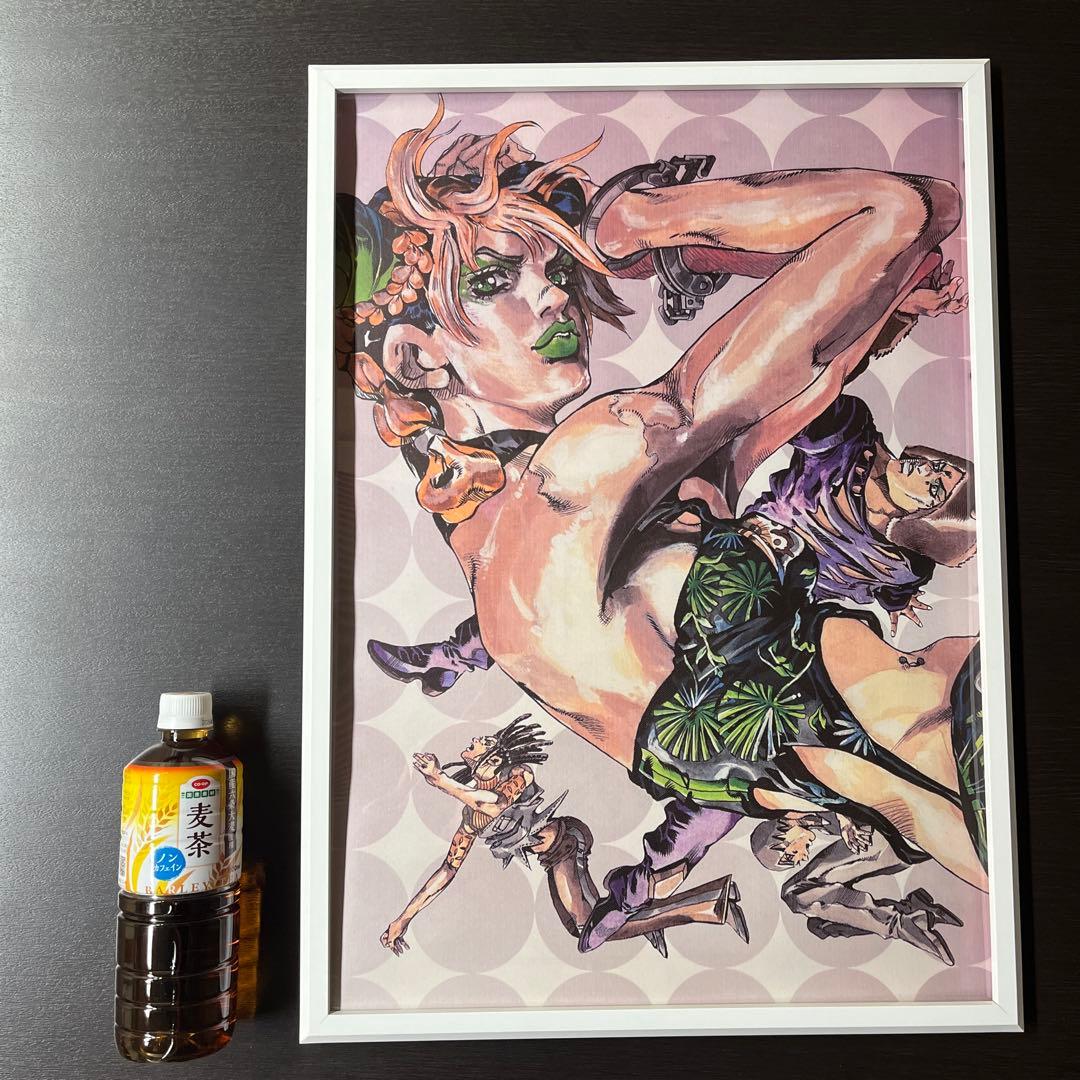 ジョジョの奇妙な冒険　布ポスター　ストーンオーシャン 徐倫 荒木飛呂彦 アート