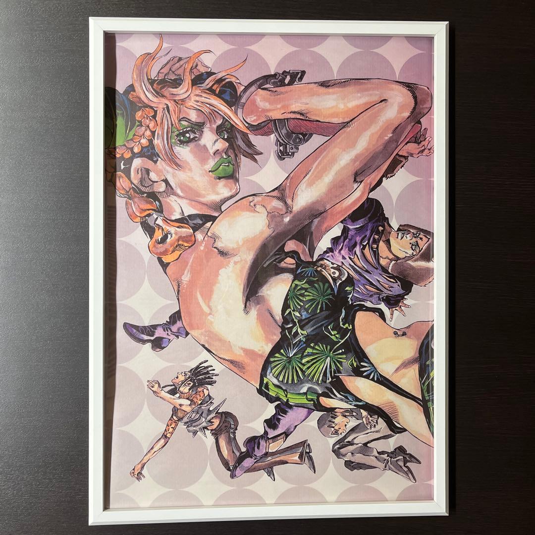 ジョジョの奇妙な冒険　布ポスター　ストーンオーシャン 徐倫 荒木飛呂彦 アート