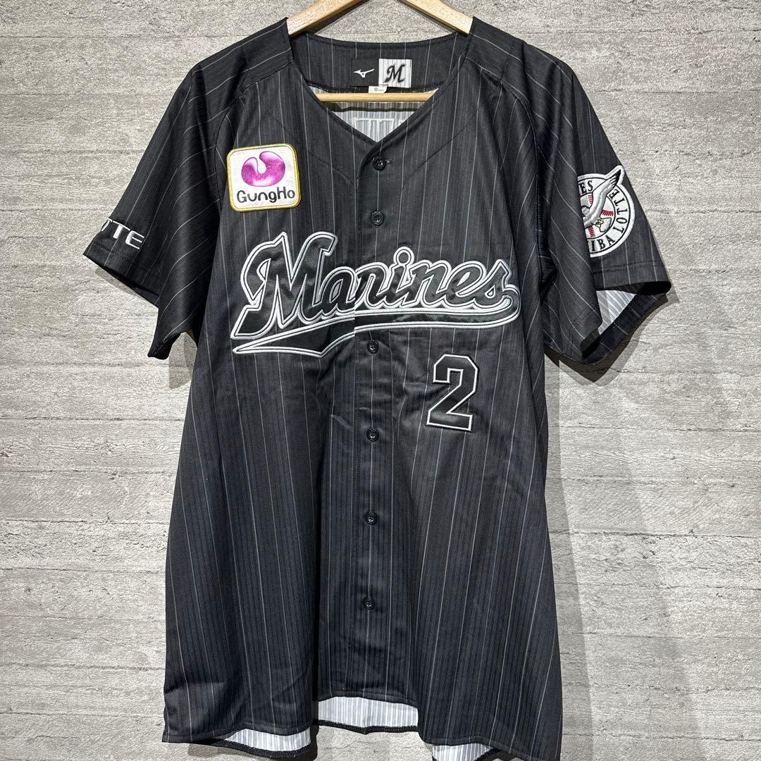 【美品】【MIZUNO】千葉マリーンズ　ユニフォーム　藤原恭大　選手　O