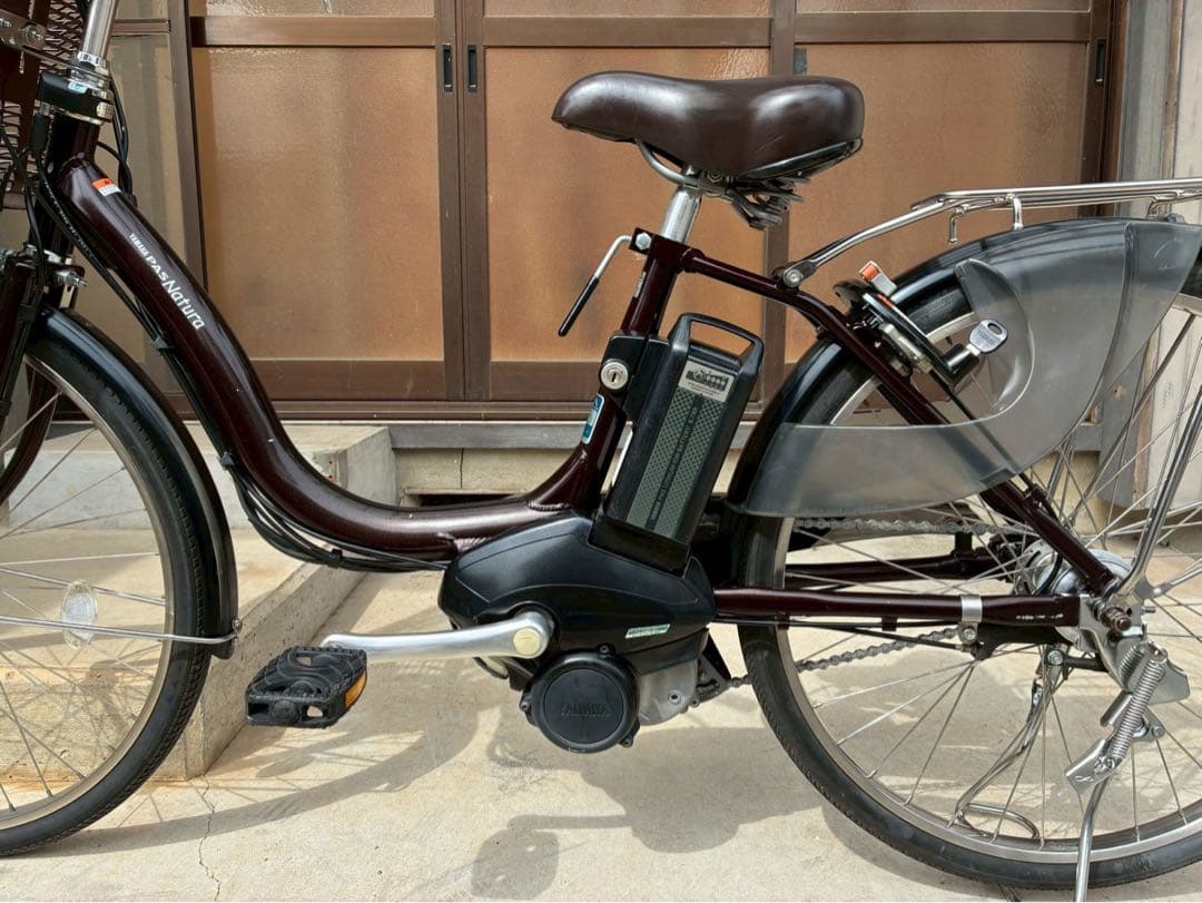 電動自転車　№8587 ヤマハ パスナチュラ 24インチ　こげ茶