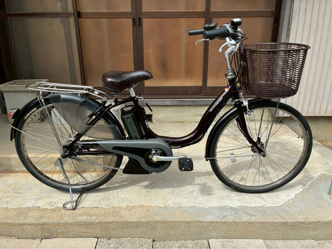 電動自転車　№8587 ヤマハ パスナチュラ 24インチ　こげ茶