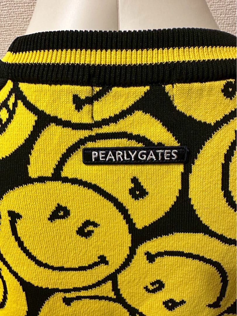 パーリーゲイツ　PEARLY GATES スマイル総柄　ニットセーター　美品