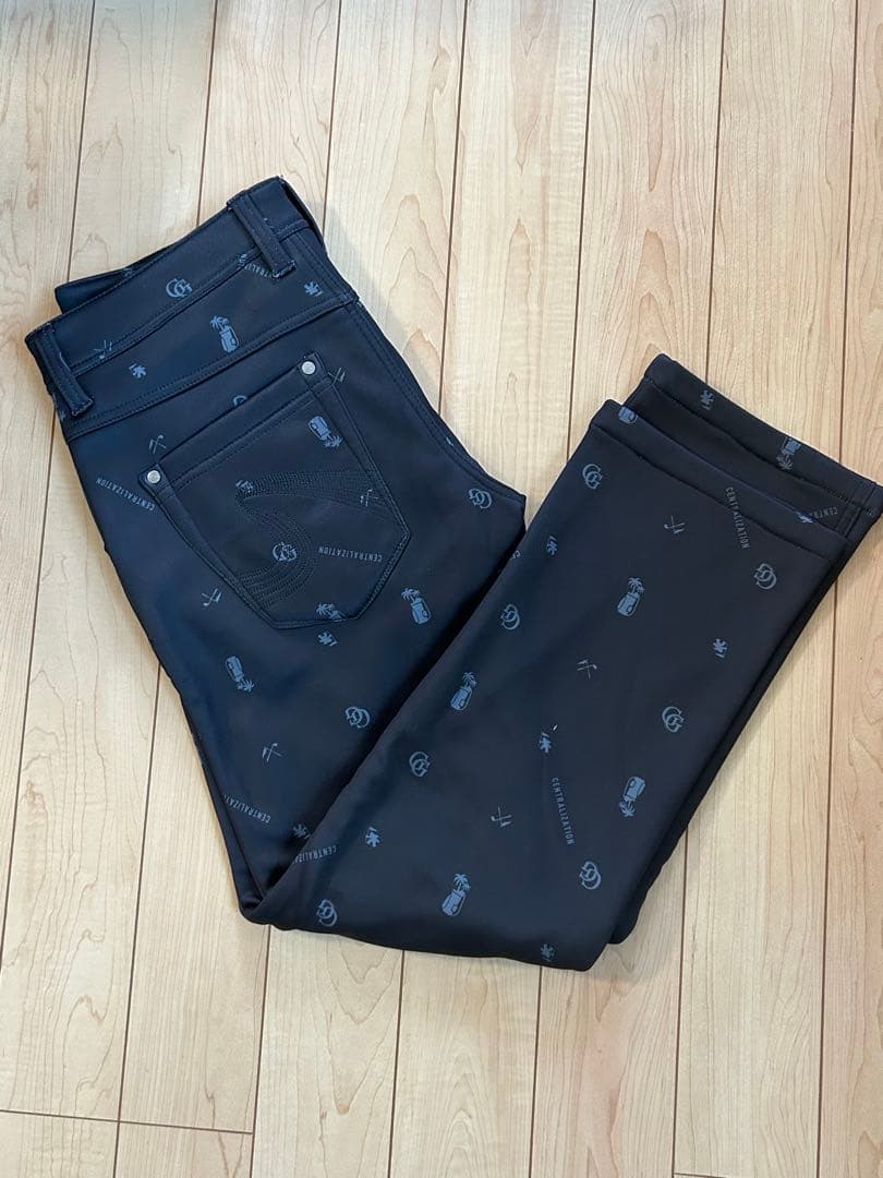 美品◾️ガッチャゴルフ ◾️裏起毛ブラック パンツ L