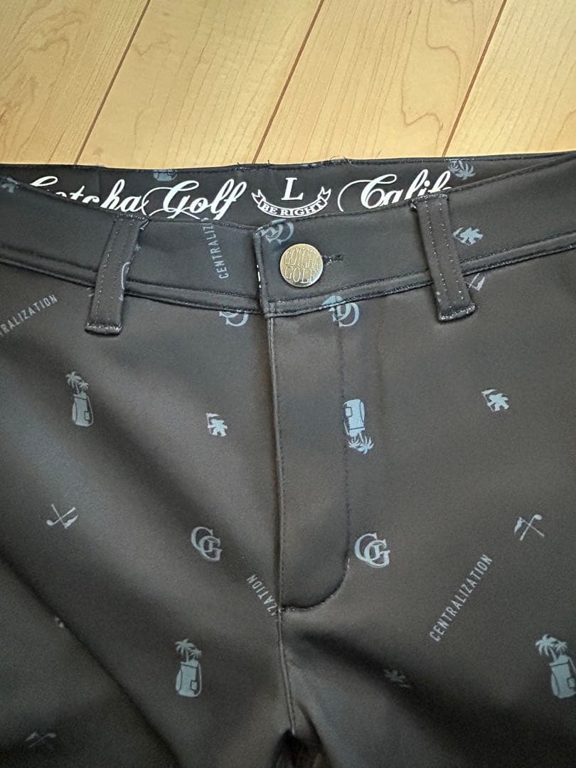 美品◾️ガッチャゴルフ ◾️裏起毛ブラック パンツ L