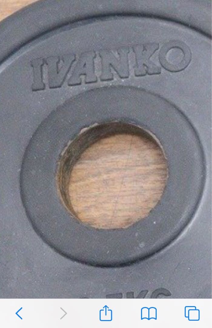 IVANKO イヴァンコ ラバー プレート17.5kg穴径50mm.