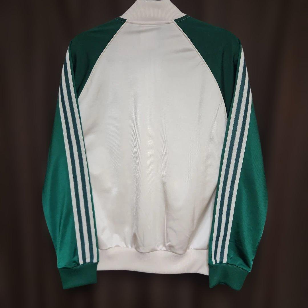 adidas ホワイト/グリーン トラックジャケット size XL