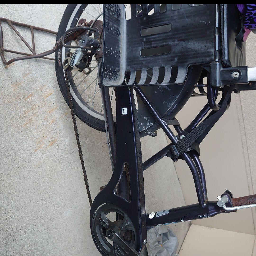 ブラック アサヒサイクルシティサイクル チャイルドシート付き