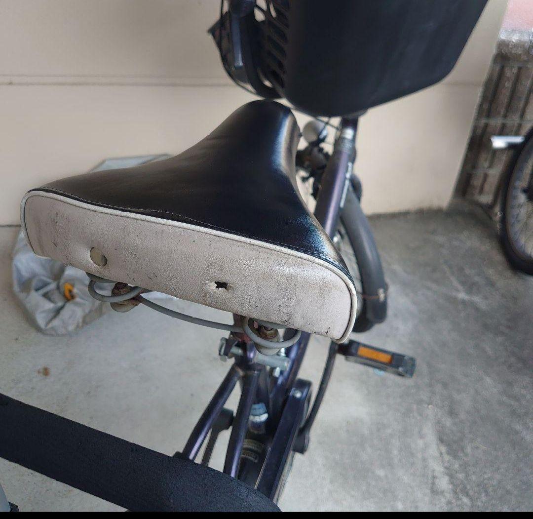 ブラック アサヒサイクルシティサイクル チャイルドシート付き