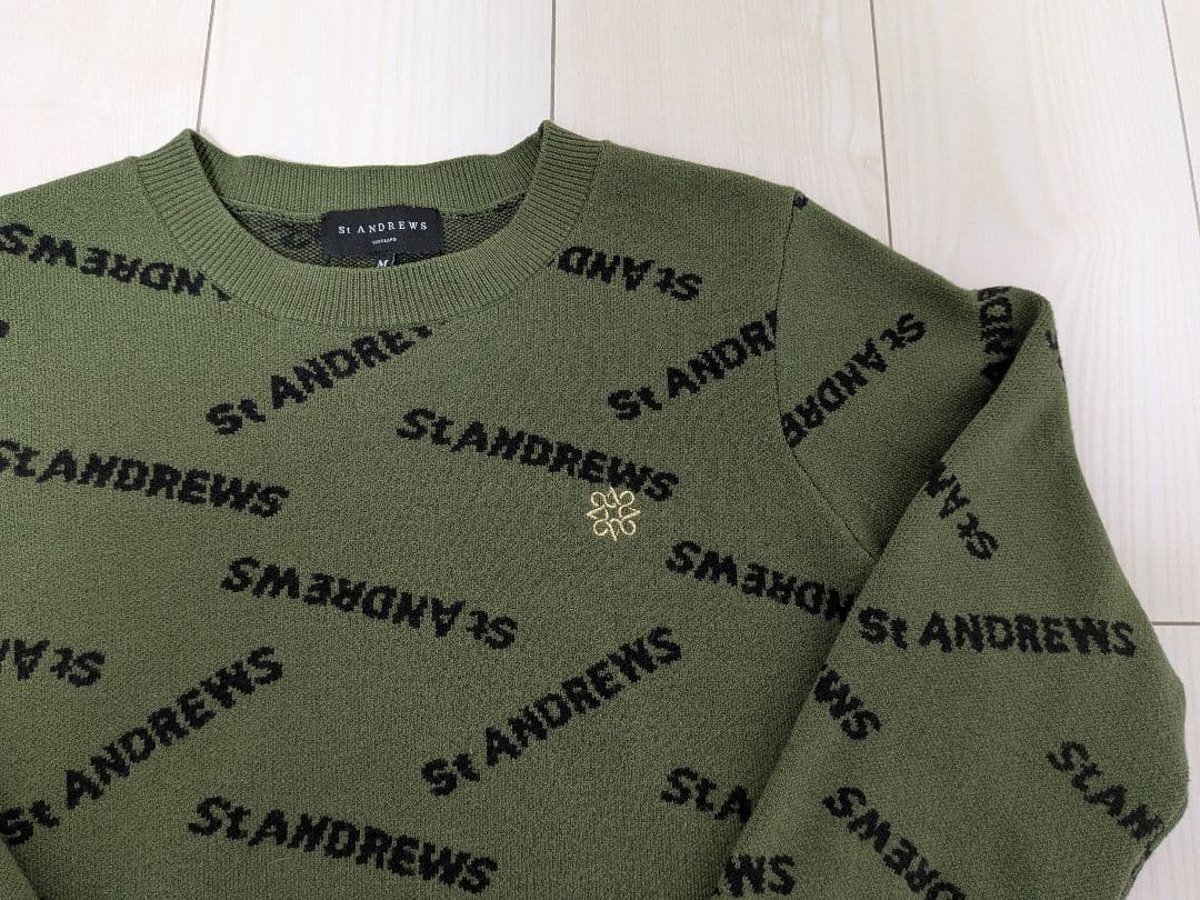 St Andrews ロゴ入りニットセーター