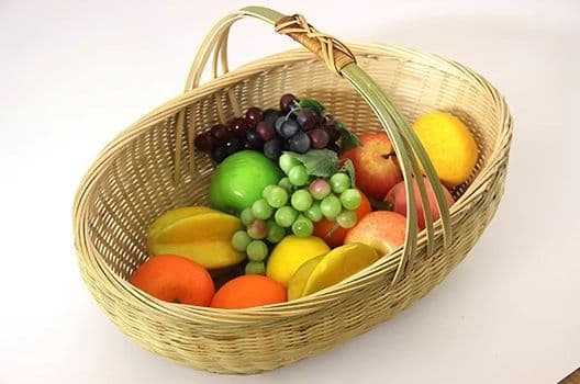 竹細工 かご 収納 手作工芸品 市場かご 手提かご 買い物かご
  新品