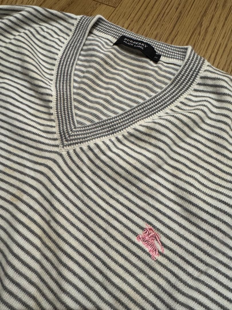 BURBERRY BLACK LABEL Vネックセーター