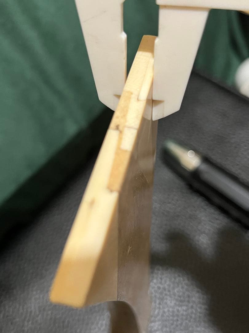 天然素材骨、牙製 義太夫三味線撥 三味線バチ 曲線デザイン