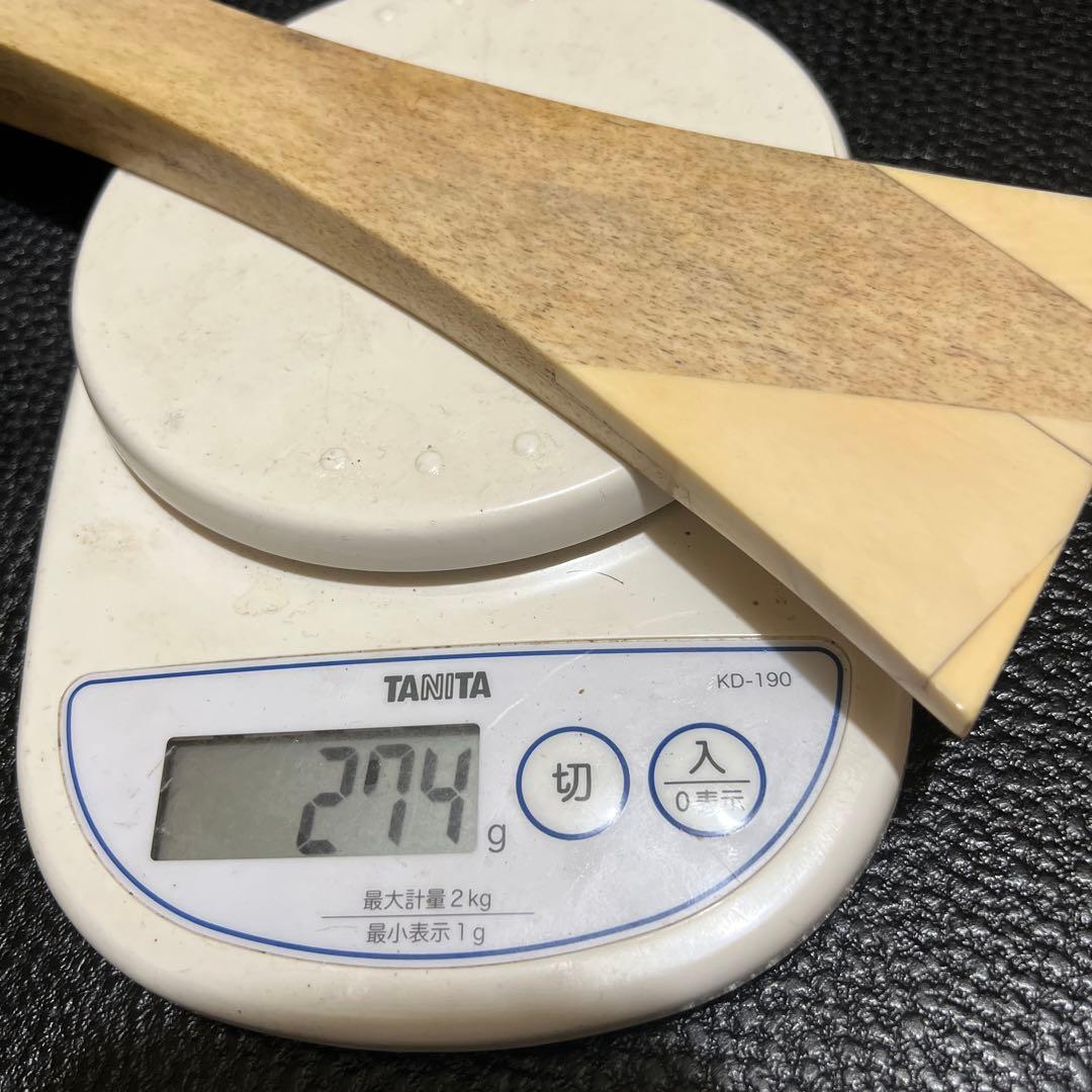 天然素材骨、牙製 義太夫三味線撥 三味線バチ 曲線デザイン