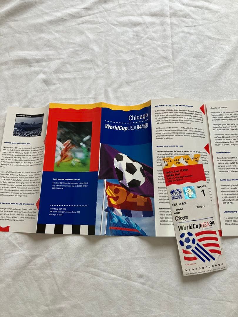 サッカー ワールドカップ 94アメリカ大会 チケット半券 tシャツ 雑誌