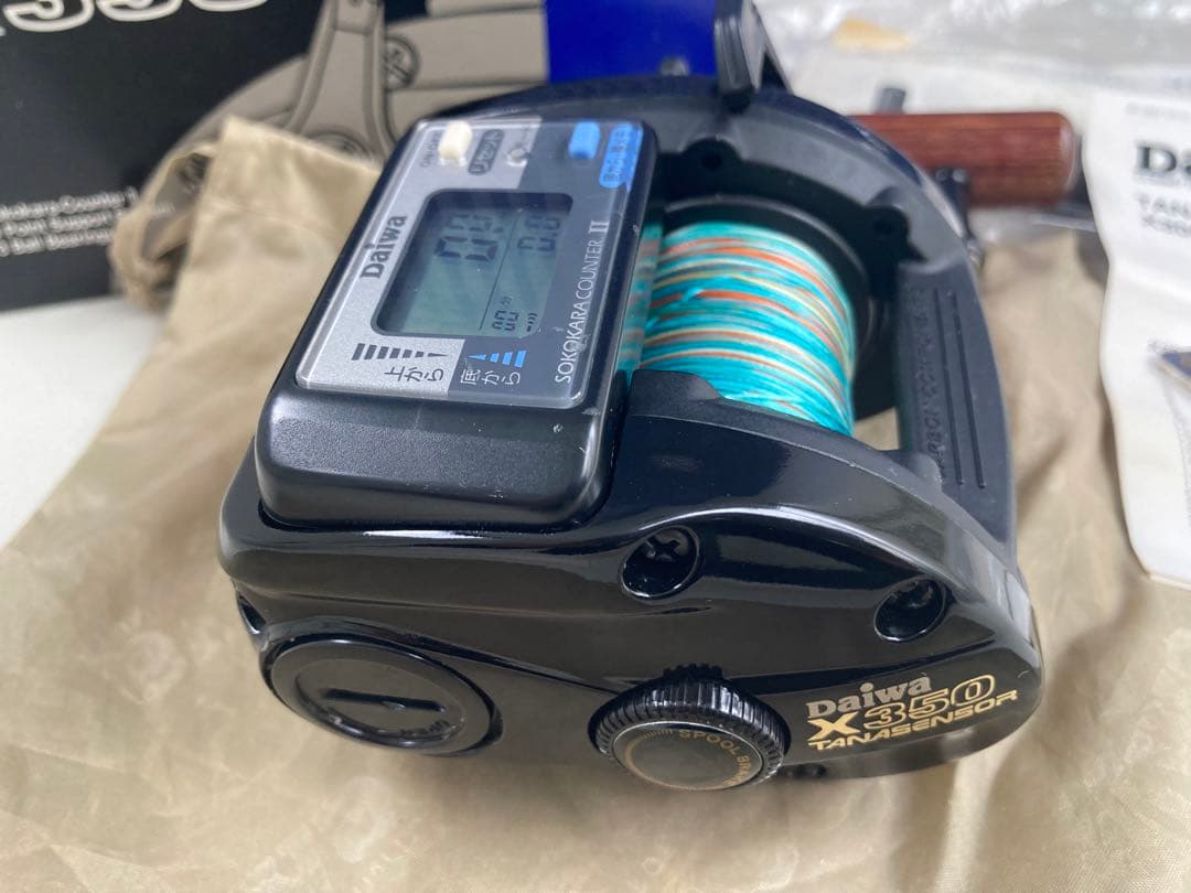 美品　ダイワ　Daiwa タナセンサー　X350 カウンター　PEライン付き