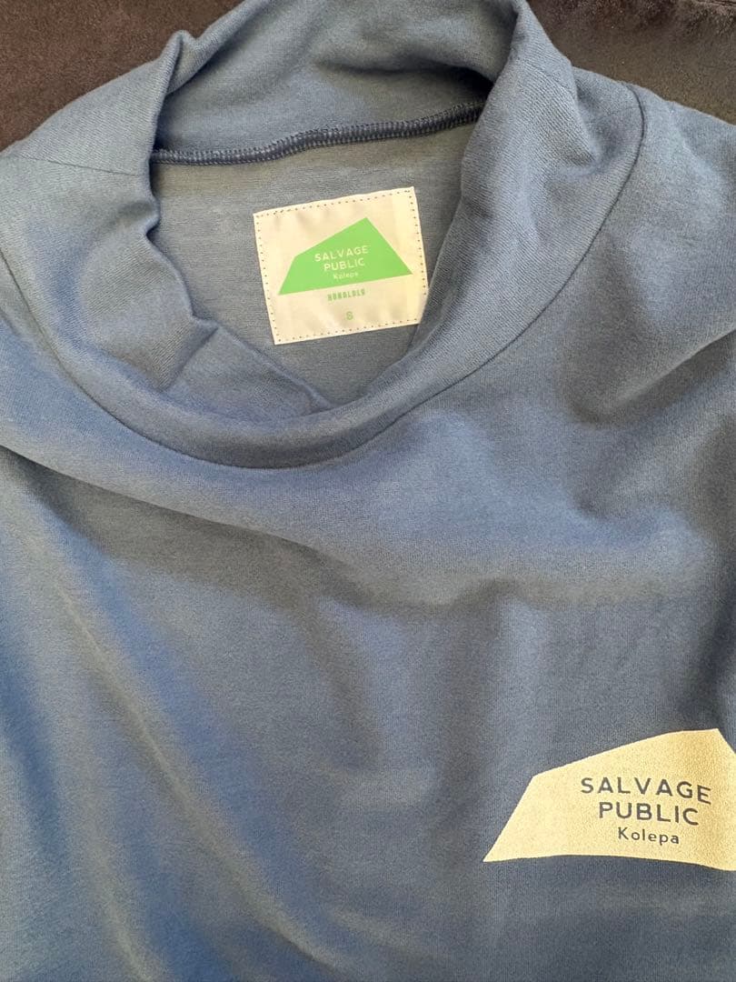 SALVAGE PUBLIC SWK43020 青色 長袖モックネック