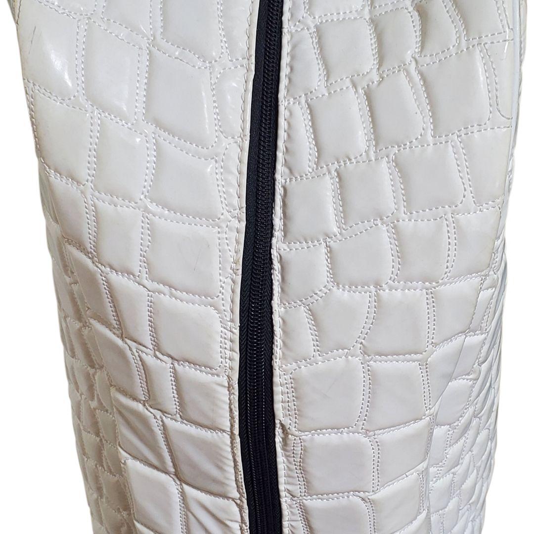 美品 MU SPORTS レディース キャディバッグ クロコ 白 ゴルフ