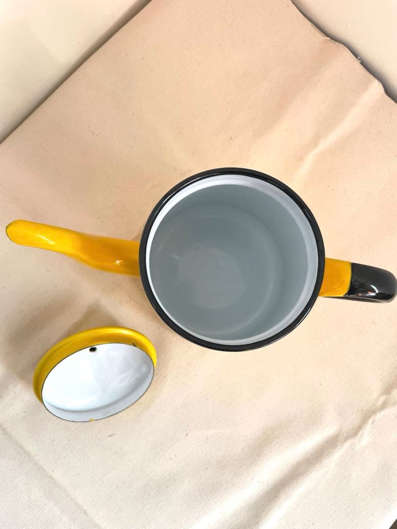 新品未使用　昭和レトロ　ポット　カップ　セット　琺瑯　ヴィンテージ