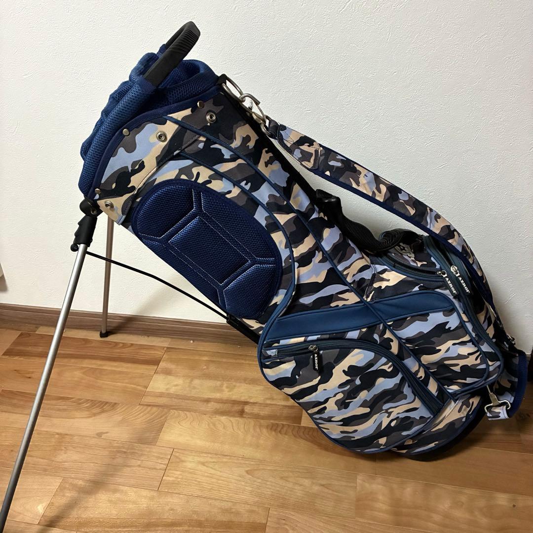 AZROF アズロフ スタンド型 軽量 キャディバッグ カモフラージュ柄