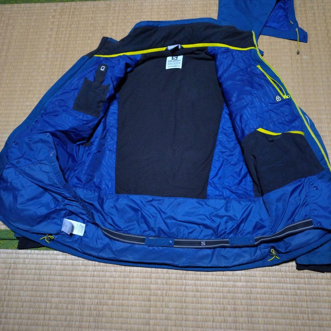 Salomon スキーウェア M ブルー フード付き