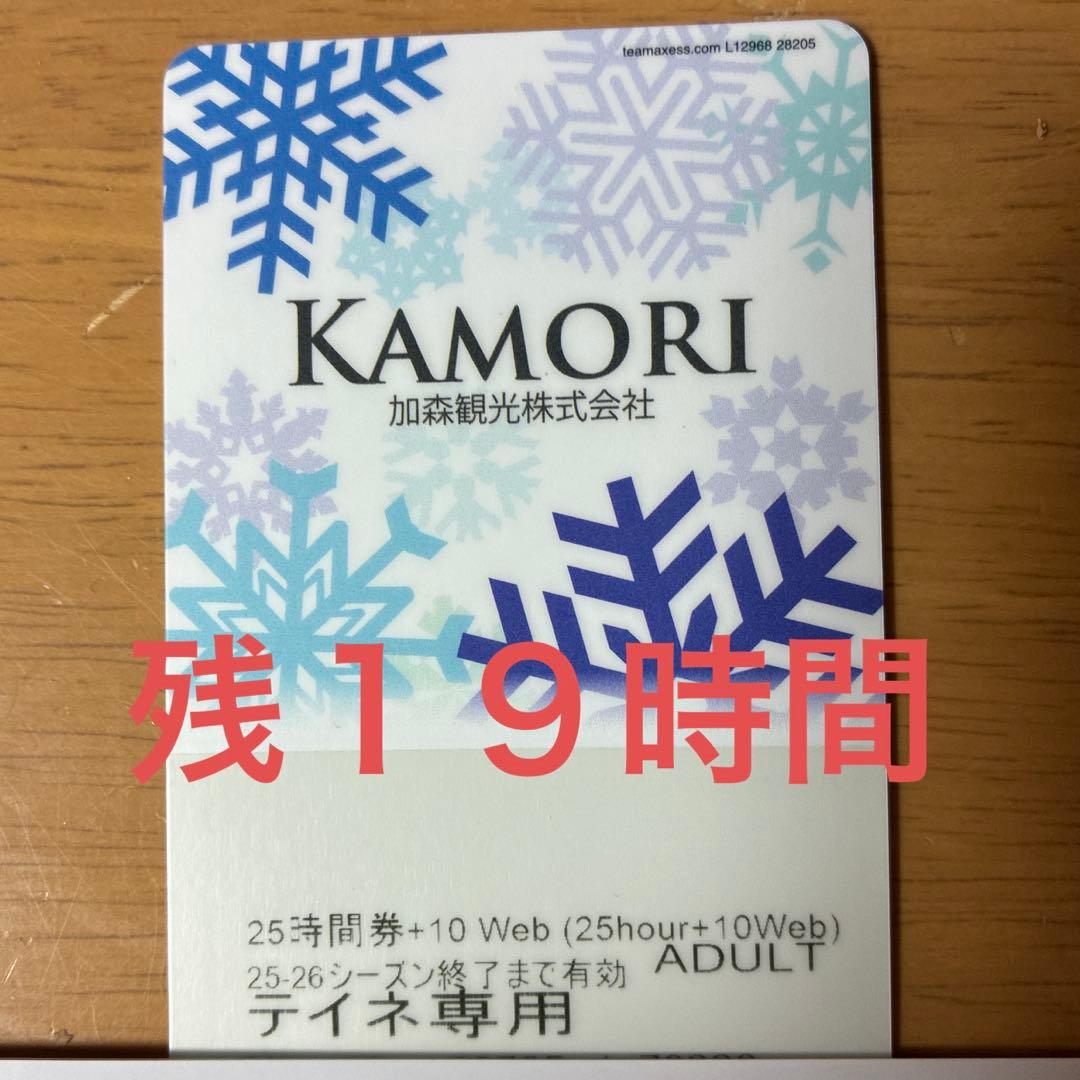 【残19時間】25時間券 サッポロテイネ スキー場　リフト券 手稲 ハイランド