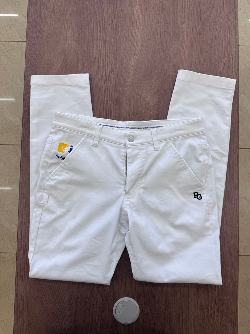 PEARLY GATES ストレッチドビーツイルパンツ ホワイト（4）【中古】