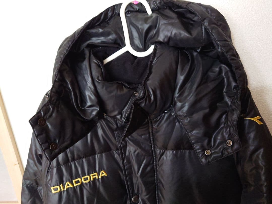 DIADORA　ロング　ダウン　ベンチコート　ブラック　メンズ　L　ディアドラ