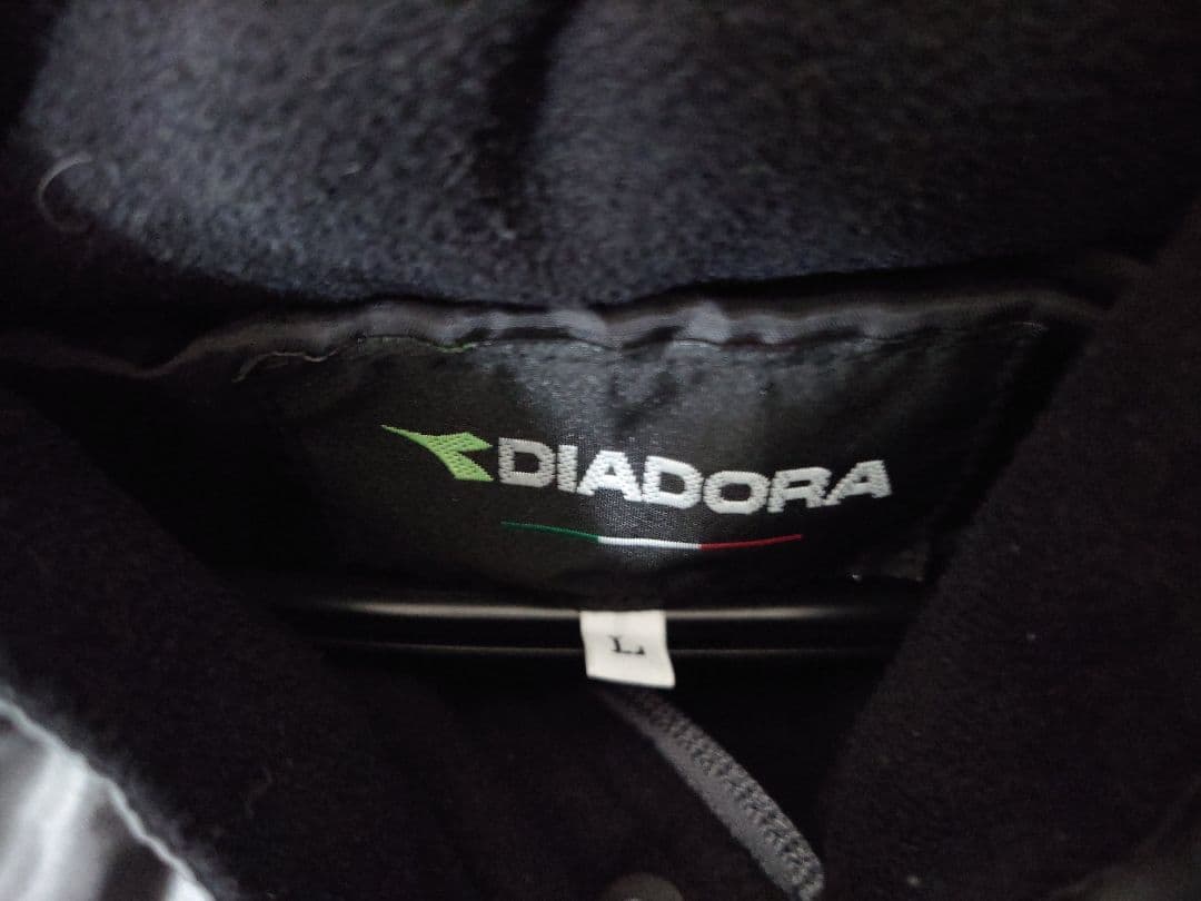 DIADORA　ロング　ダウン　ベンチコート　ブラック　メンズ　L　ディアドラ