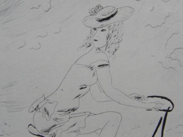 藤田嗣治、ミシェル・ヴォケール詩集2、希少画集画、新品額装付