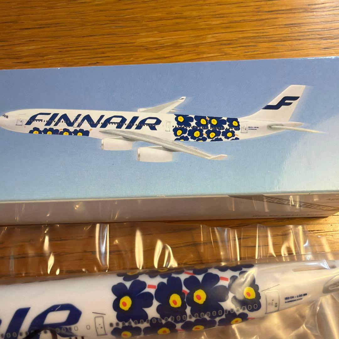 Finnair マリメッコ UNIKKO A340 1:250 模型 未組立