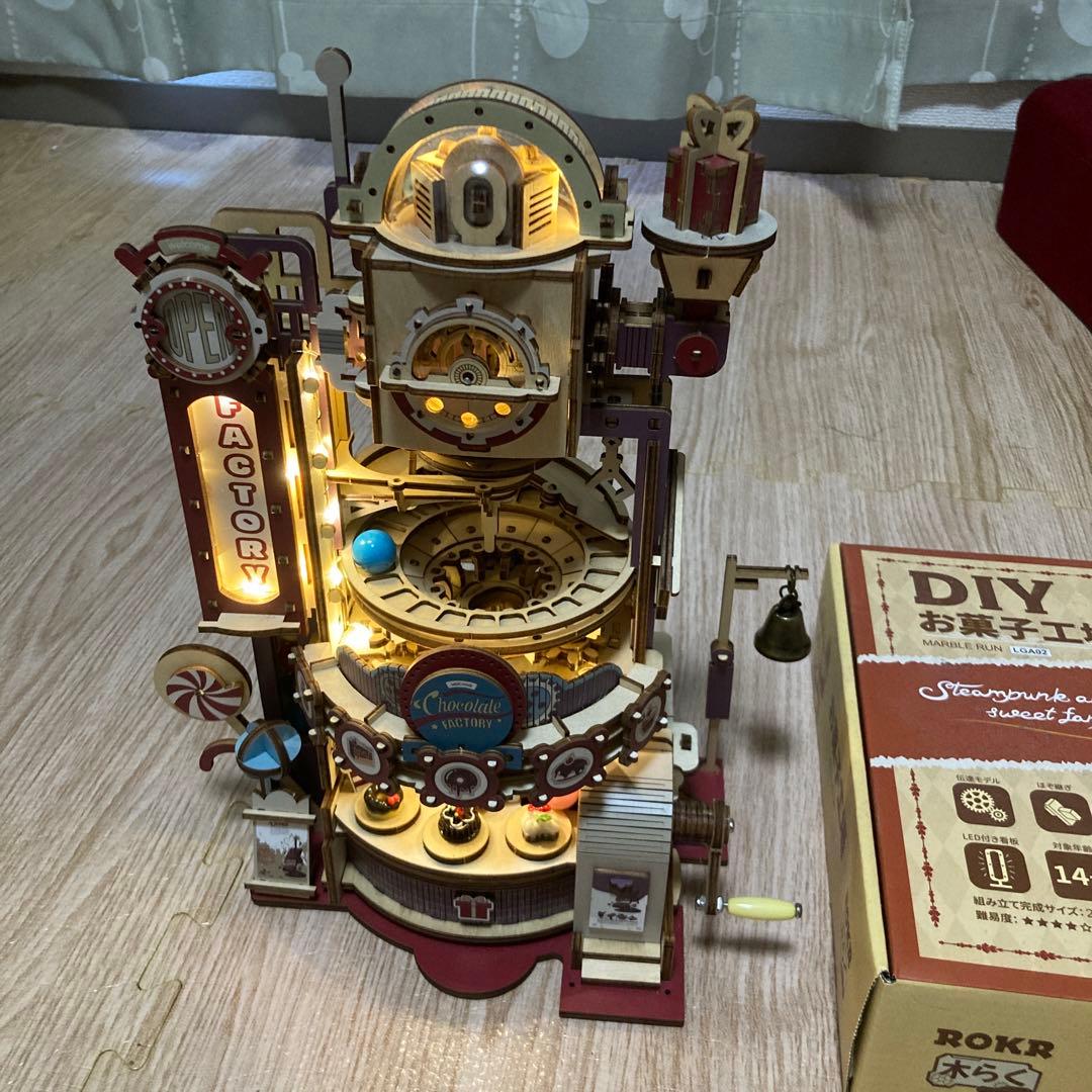 ROKR DIY お菓子工場 MARBLE RUN LGA02 組み立て済み！