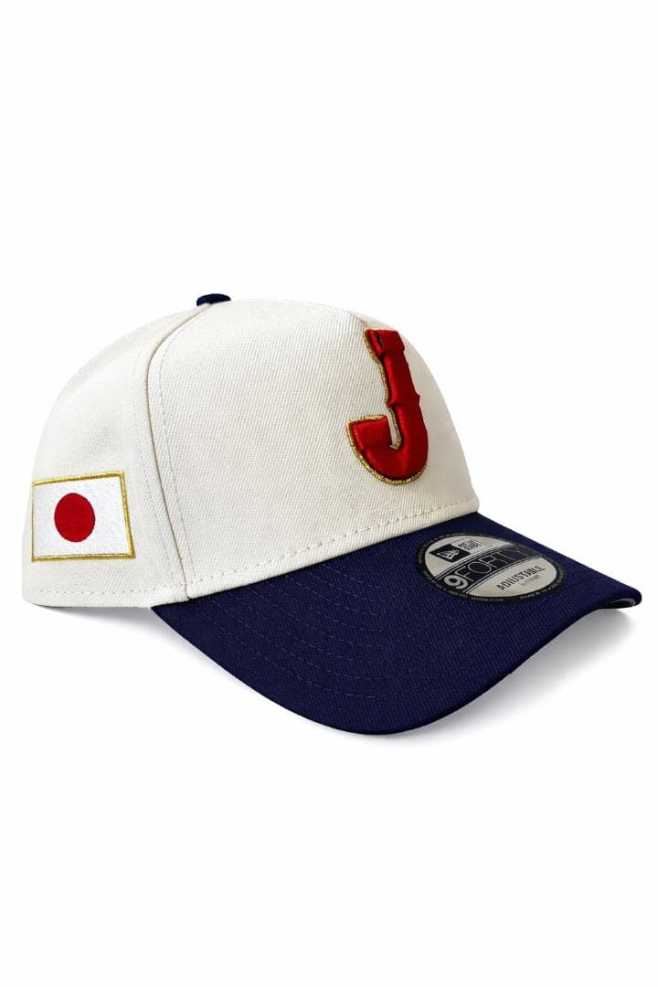 大谷翔平限定版 WBC侍ジャパン2026公式キャップ クリーム/ネイビー調整可能