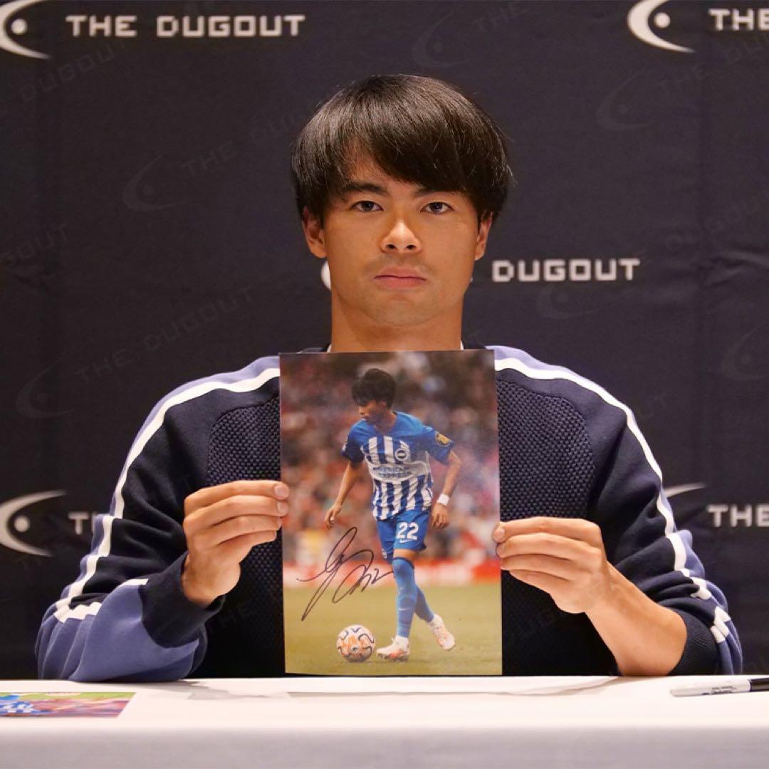 三笘薫直筆サイン入りフォト＋ ブライトン5選手直筆サイン入りカード＋オマケ