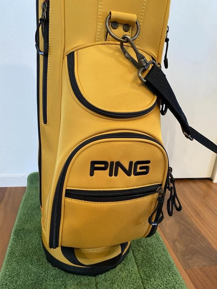 未使用　Pingピン　イエロー 軽量 カートバッグ ゴルフバッグ　キャディバッグ