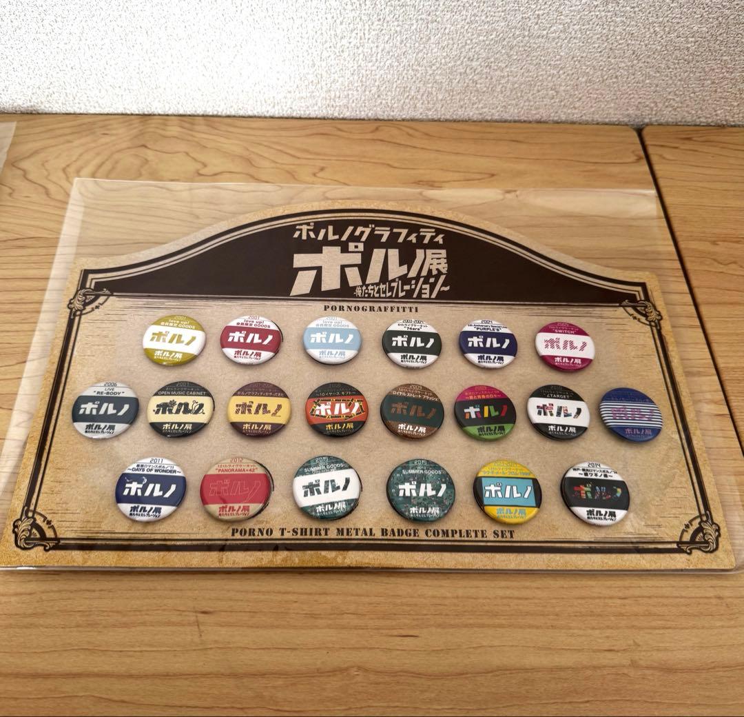 【新品未使用】ポルノグラフィティ 缶バッジ&チャームコンプリートセット